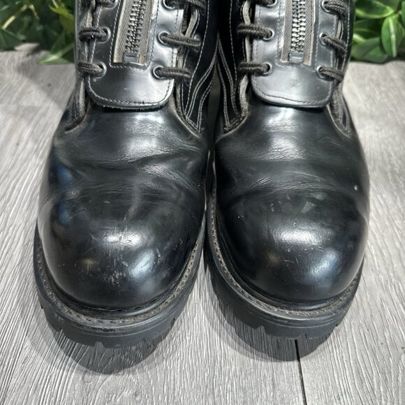 All American Boot MFG Mens 13 D Vibram Combat Station Fire EMS Black Leather